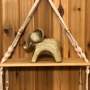 Gold “Good Luck” Elephant Figurine